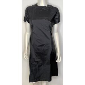 Shamask Black Silk Linen Dress 10 12 14 NWT $1600 Evening